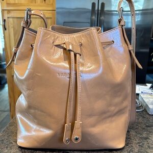 Abas Tan Leather Shoulder Bag